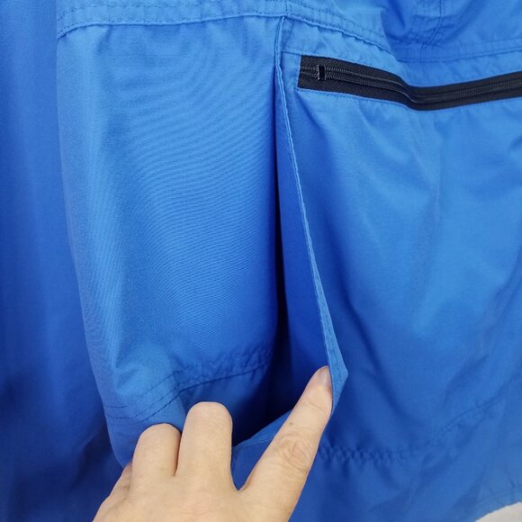 Vtg LL BEAN Windbreaker Jacket Men's L Blue Anorak Hooded Zip Pocket Canvas USA - Picture 16 of 16